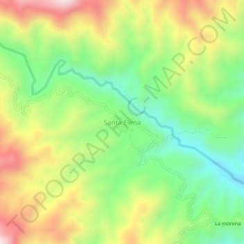 Santa Elena topographic map, elevation, terrain
