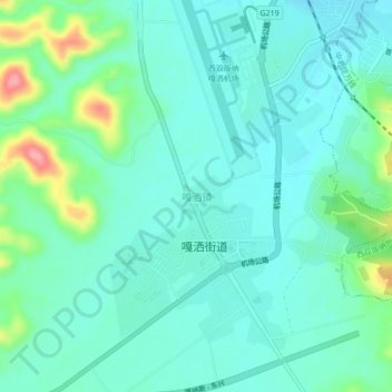 Gasa topographic map, elevation, terrain