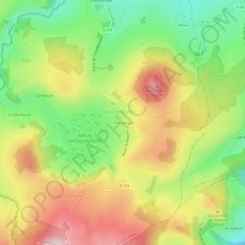 Tire Longe topographic map, elevation, terrain