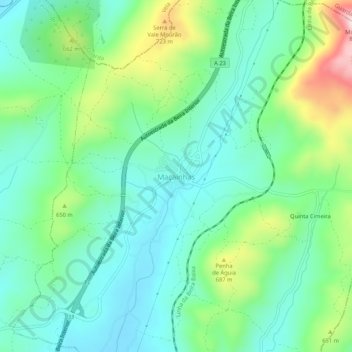 Maçainhas topographic map, elevation, terrain