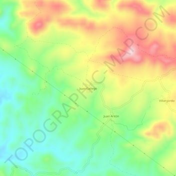 Juan Gallego topographic map, elevation, terrain
