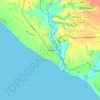 Pātea topographic map, elevation, terrain