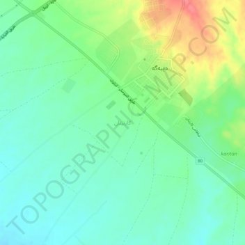 Karitan topographic map, elevation, terrain