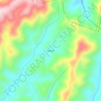 Papuã topographic map, elevation, terrain