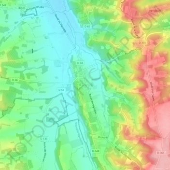 Madiran topographic map, elevation, terrain