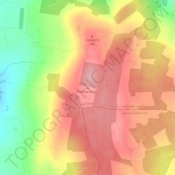 Knockardagur topographic map, elevation, terrain