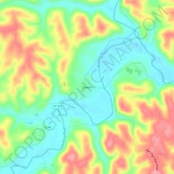 Stewart topographic map, elevation, terrain
