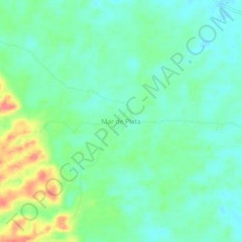 Mar de Plata topographic map, elevation, terrain