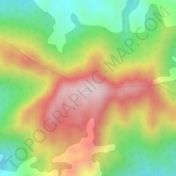 Guaribas topographic map, elevation, terrain