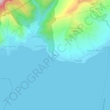Buco topographic map, elevation, terrain