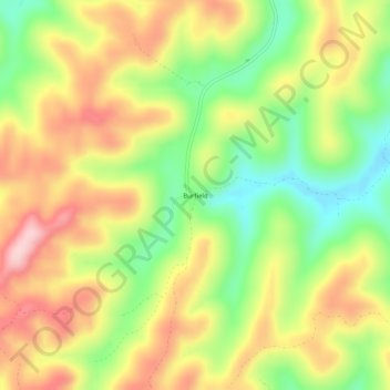 Burfield topographic map, elevation, terrain