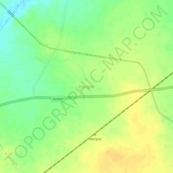 Haripar topographic map, elevation, terrain