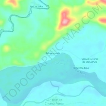 Bellavista Alta topographic map, elevation, terrain