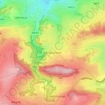 Verleumont topographic map, elevation, terrain