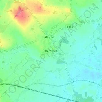 Rathwire topographic map, elevation, terrain