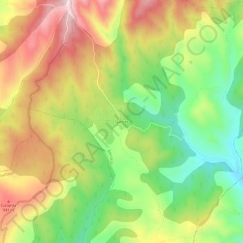 Suelves topographic map, elevation, terrain