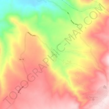 Tahir topographic map, elevation, terrain