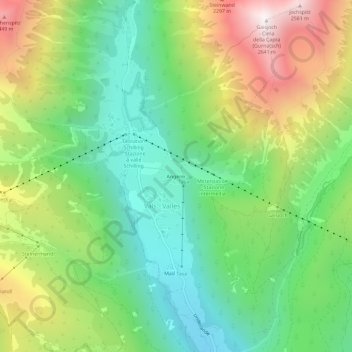 Angerer topographic map, elevation, terrain