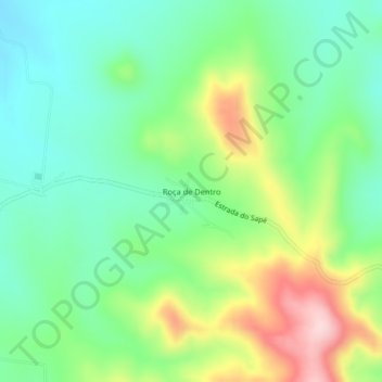 Roça de Dentro topographic map, elevation, terrain