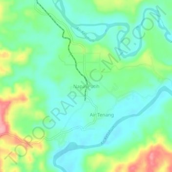 Napal Putih topographic map, elevation, terrain