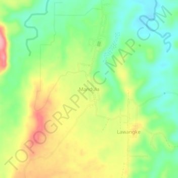 Mandula topographic map, elevation, terrain