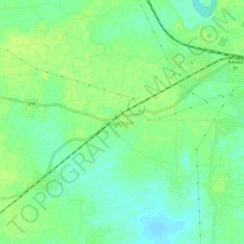 Jajigram topographic map, elevation, terrain