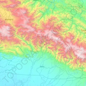 Distrik Soloikma topographic map, elevation, terrain
