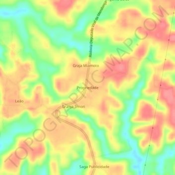 Propriedade topographic map, elevation, terrain