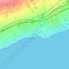 Cambrils topographic map, elevation, terrain