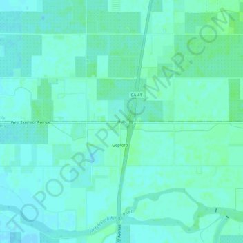 Hub topographic map, elevation, terrain