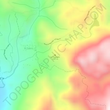 La Yeguada topographic map, elevation, terrain