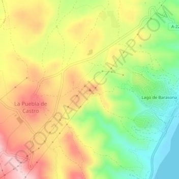 Cerro Calvario topographic map, elevation, terrain