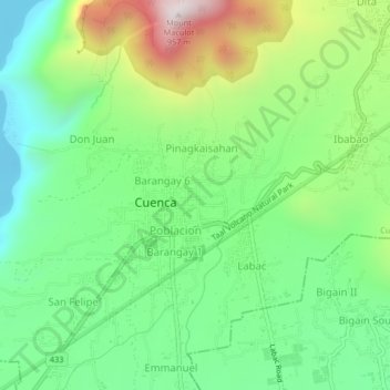 Barangay 4 topographic map, elevation, terrain