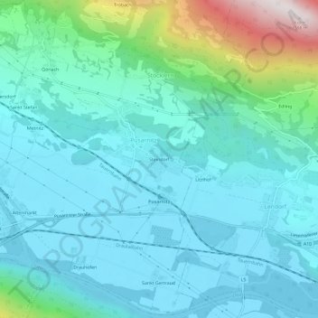 Steindorf topographic map, elevation, terrain