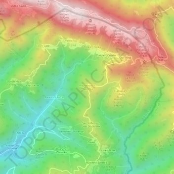 Prapotnizza topographic map, elevation, terrain