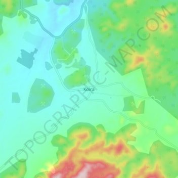 Koira topographic map, elevation, terrain