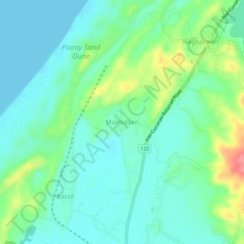 Mumulaan topographic map, elevation, terrain