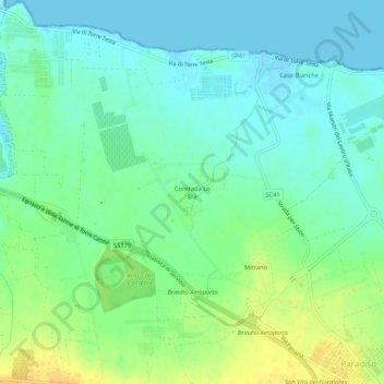 Contrada Lo Bia topographic map, elevation, terrain