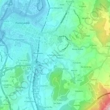 A Pedra do Lagarto topographic map, elevation, terrain