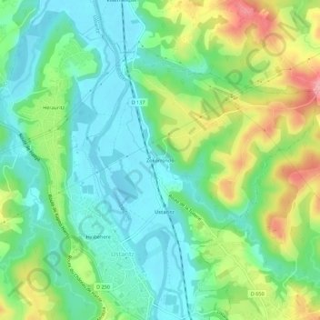 Zokorrondo topographic map, elevation, terrain