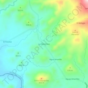 La Marañosa topographic map, elevation, terrain