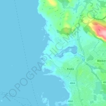 Årabrot topographic map, elevation, terrain