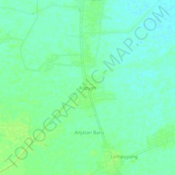 Kopyah topographic map, elevation, terrain