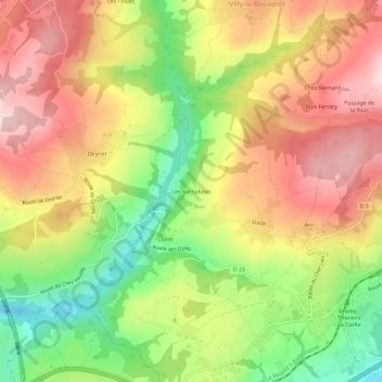 Les Barnabites topographic map, elevation, terrain