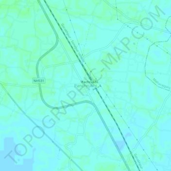 Panchrukhi topographic map, elevation, terrain