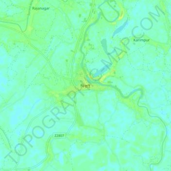 Dirai topographic map, elevation, terrain