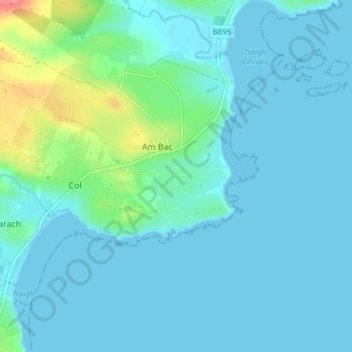 Bhatasgeir topographic map, elevation, terrain