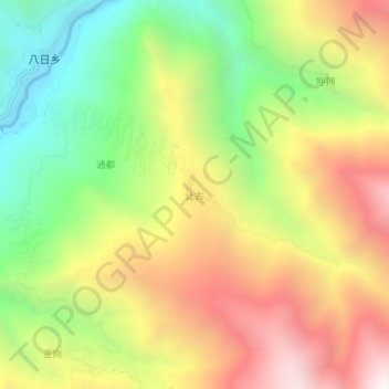 Ranggu topographic map, elevation, terrain