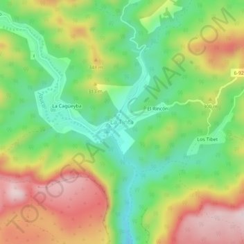 La Tinta topographic map, elevation, terrain