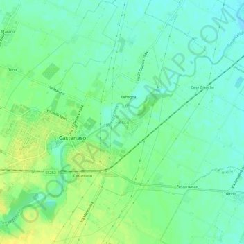 Fiesso topographic map, elevation, terrain